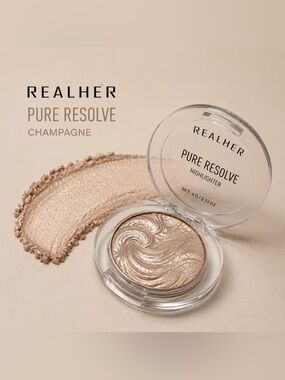RealHer Pure Resolve Highlighter - Champagne Beige Glow